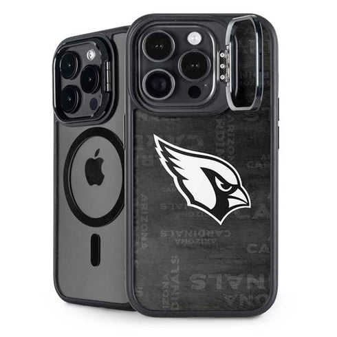 NFL Arizona Cardinals Black & White iPhone 14 Pro Kickstand Case